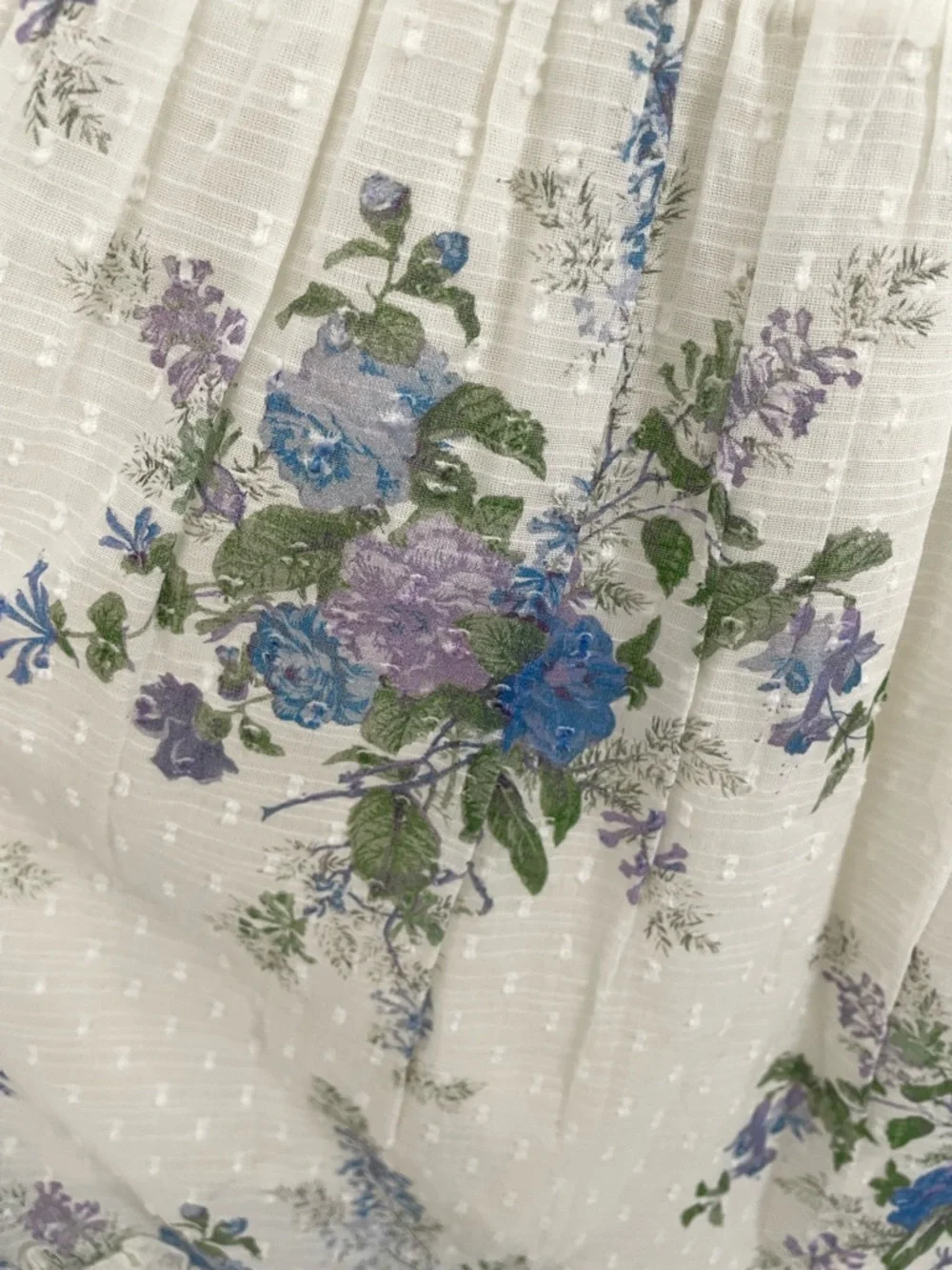 NEW Loveshackfancy Lai Mini Dress in Periwinkle Aqua Womens Size XL NWT.     L24